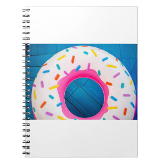 Yellow and pink doughnut floater notebook