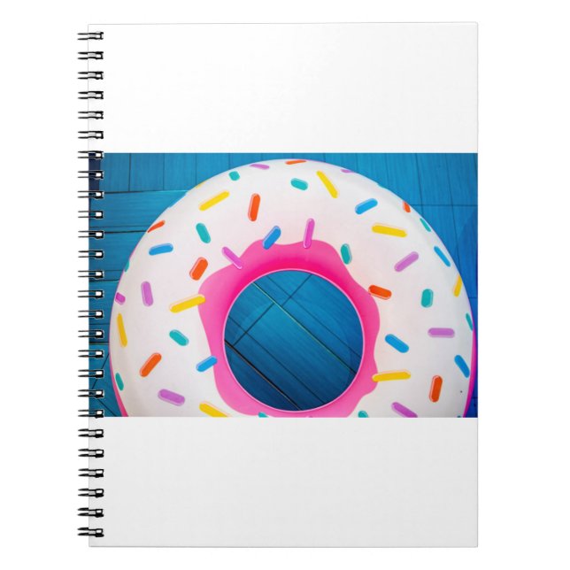 Yellow and pink doughnut floater notebook (Front)