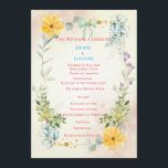 Yellow and Pink Floral Wedding Program Programme<br><div class="desc">Guide your guests through your ceremony with this beautiful yellow and pink floral wedding program featuring soft watercolor flowers and a romantic garden-inspired design. The delicate combination of cheerful yellow blooms and elegant pink florals creates a fresh and joyful look perfect for spring and summer weddings. This wedding program helps...</div>