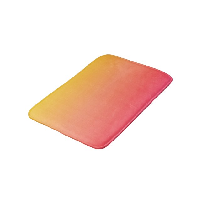 Yellow and Pink Gradient Bath Mat (Angled)
