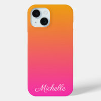 Yellow and pink gradient ombre