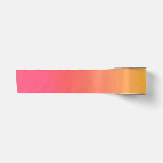 Yellow and Pink Gradient Satin Ribbon (Front)
