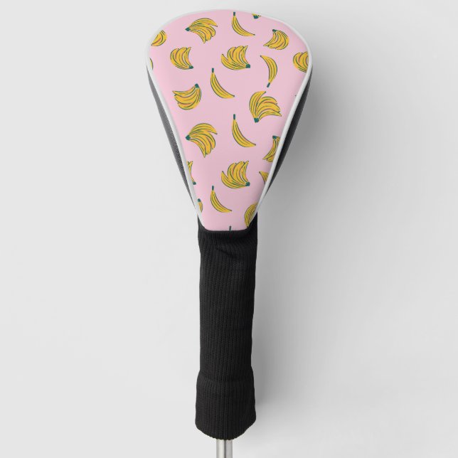 Yellow and Pink Hipster Foodie Golf Head Cover (Front)
