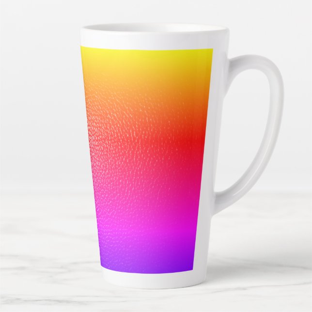 yellow and pink leather print mug (Right)