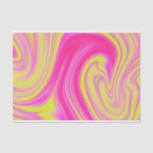 Yellow and Pink Marble Tissue Paper