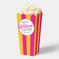 Yellow and Pink Special Event Movie Night Popcorn