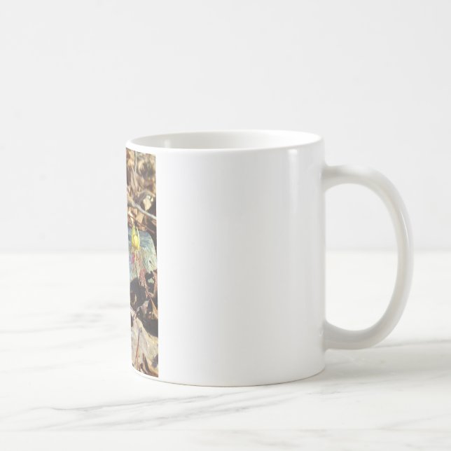 Yellow and Plum Trout Lily and Snail Shell Coffee Mug (Right)