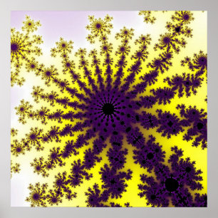Yellow and Purple Burst Poster