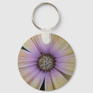 Yellow and Purple Daisy Flower Key Ring