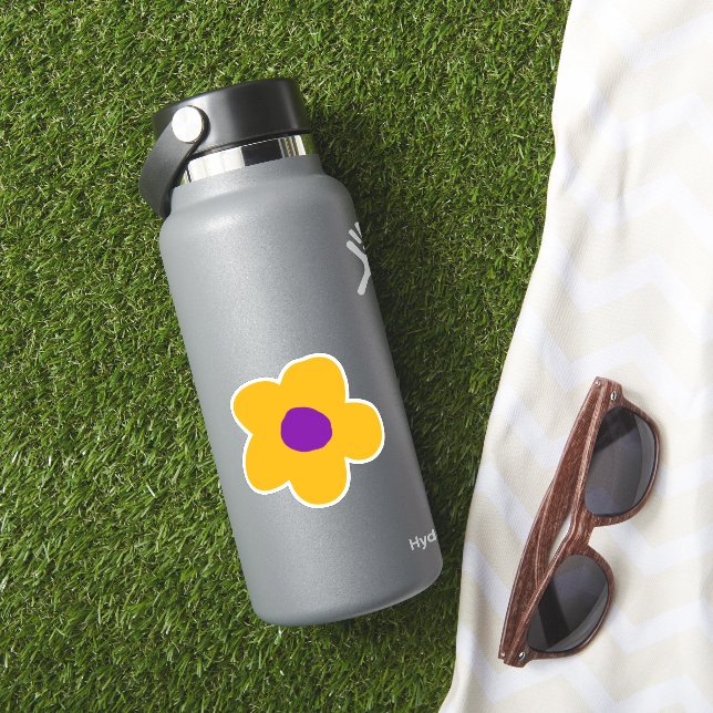 Yellow and Purple flower (HydroFlask Insitu)