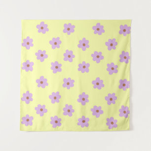 Yellow and Purple Flower Boho Style Tapestry