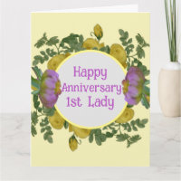 Yellow and Purple Flowers 1st Lady Anniversary