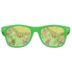 Yellow and Purple Mod Retro Sunglasses