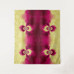 yellow and purple polar swirl tapestry