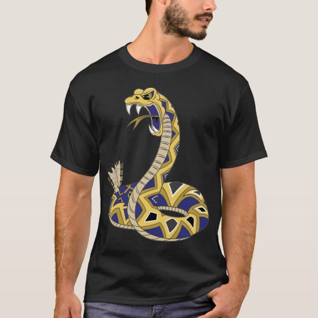 Yellow and Purple Rattlesnake T-Shirt (Front)