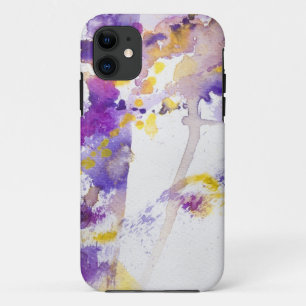 yellow and purple watercolor background Case-Mate iPhone case