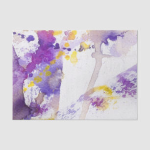 yellow and purple watercolor background tissue paper