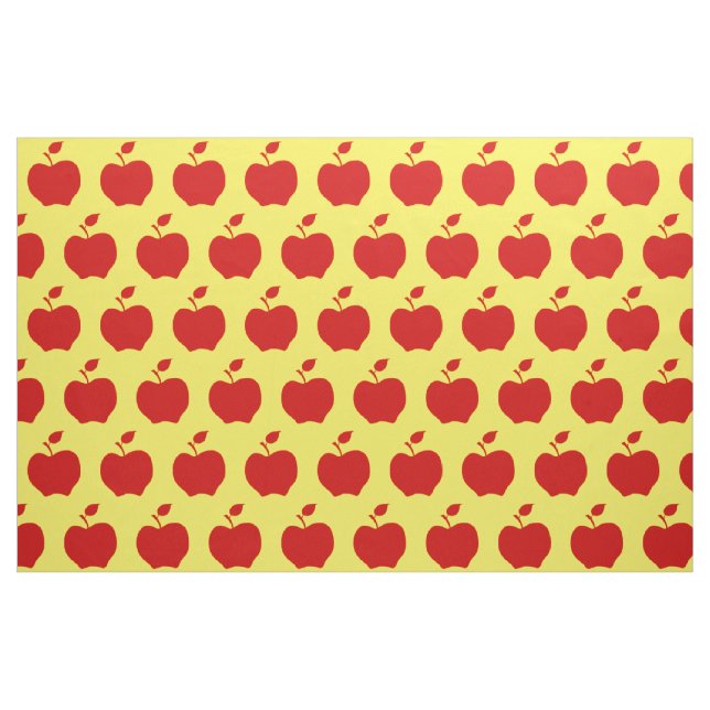 Yellow and Red Apples Fabric (Fat Quarter)