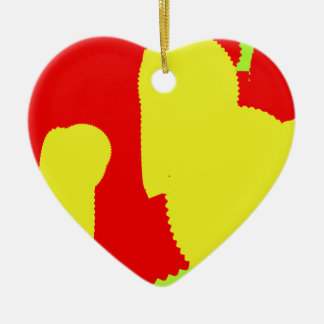 yellow and red mixing together gather abstract art ceramic tree decoration