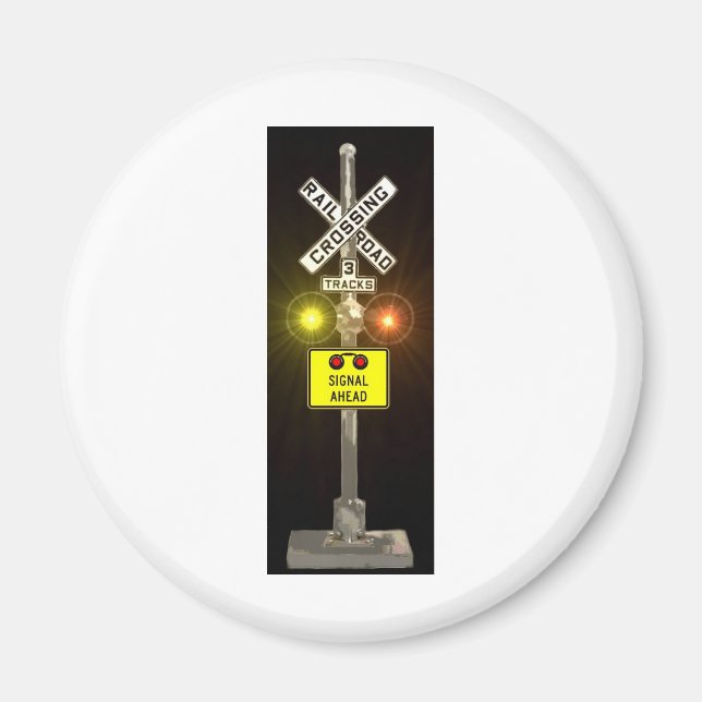 Yellow And Red Signals Magnet (Front)