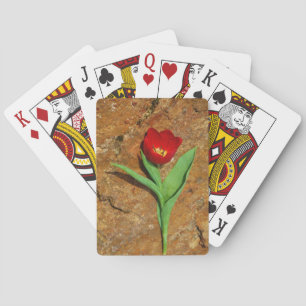 Yellow and Red Tulip Playing Cards