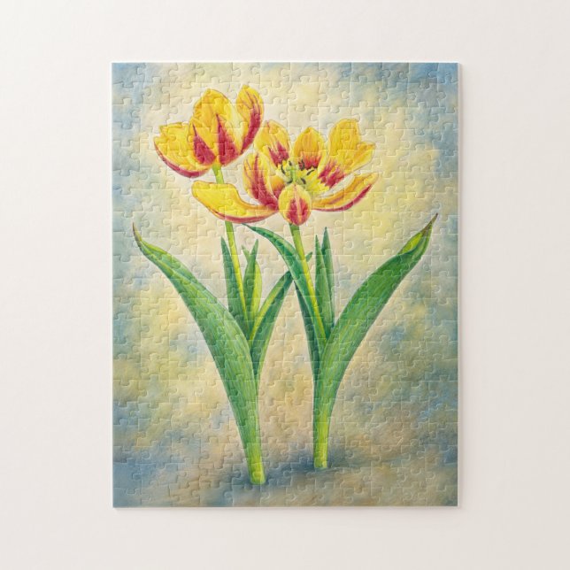 Yellow and Red Tulips Jigsaw Puzzle (Vertical)