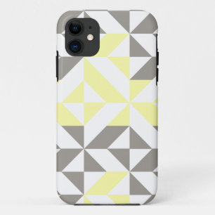 Yellow and Silver Geometric ZigZag Case-Mate iPhone Case