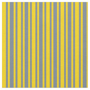 Yellow and Slate Grey Coloured Stripes Fabric