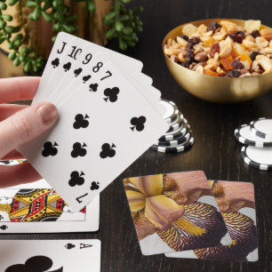 Yellow and Violet Bearded Iris Floral Playing Cards