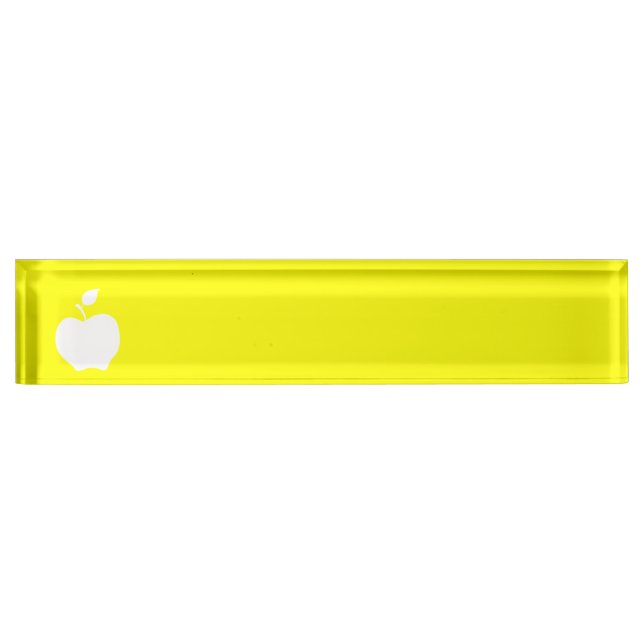 Yellow and White Apple Nameplate (Front)