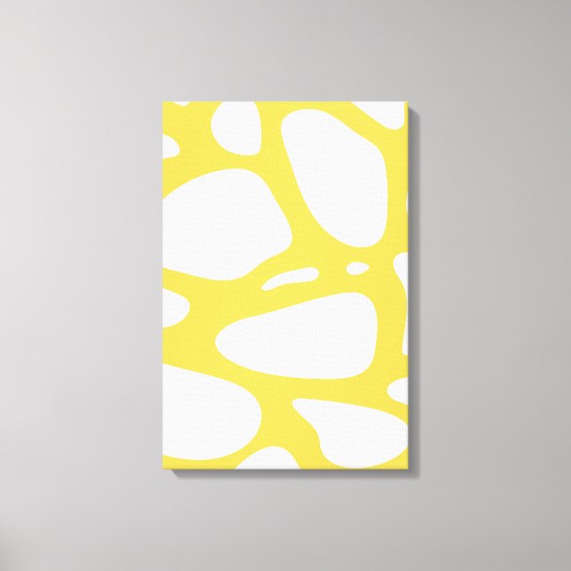 Yellow and white art canvas print (Front)
