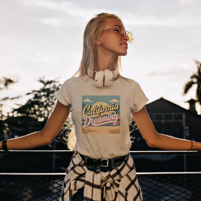 Yellow and White California Dreaming T-Shirt  (Creator Uploaded)