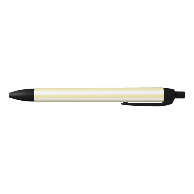 Yellow and white candy stripes black ink pen (Bottom)
