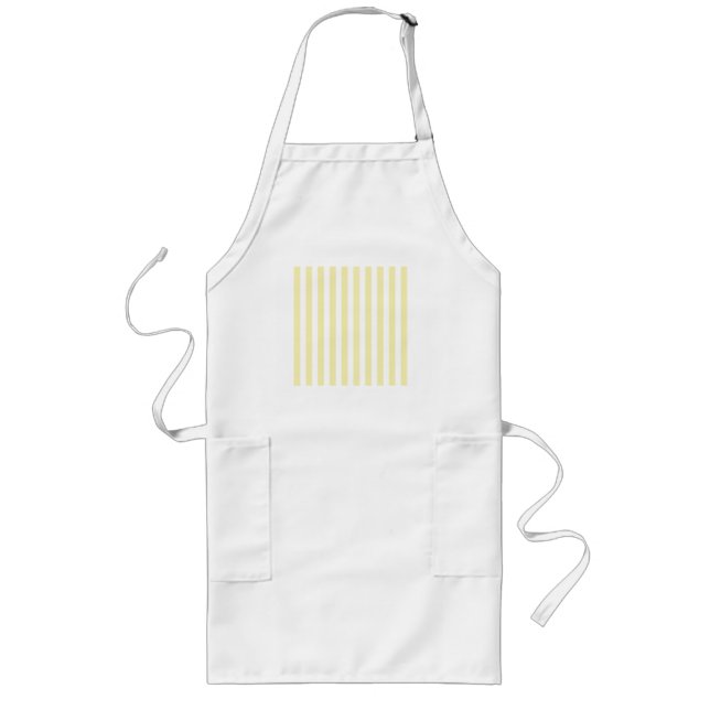 Yellow and white candy stripes long apron (Front)