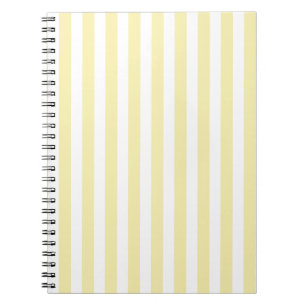 Yellow and white candy stripes notebook