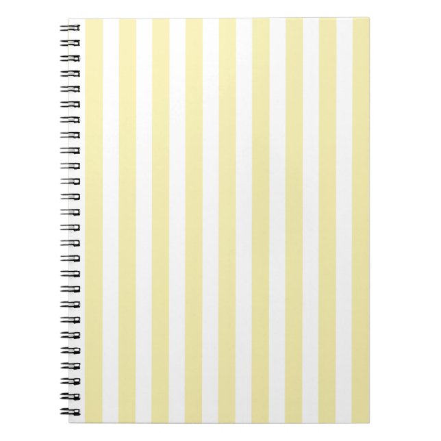Yellow and white candy stripes notebook (Front)