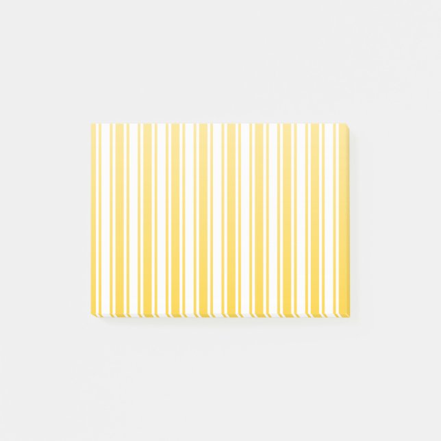 Yellow and white candy stripes post-it notes (Front)