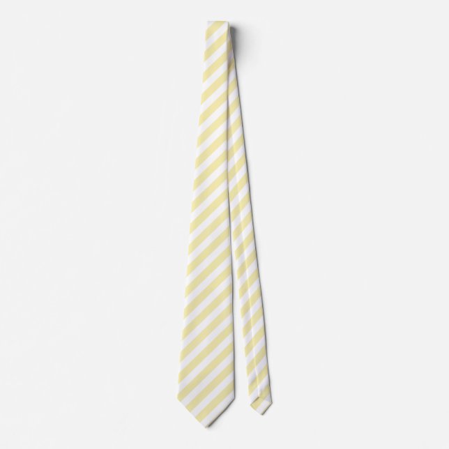 Yellow and white candy stripes tie (Front)