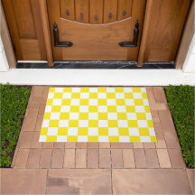 Yellow and White Chequerboard Pattern