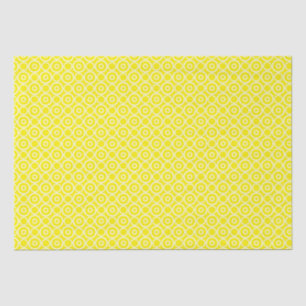 Yellow And White Circles Tissue Paper