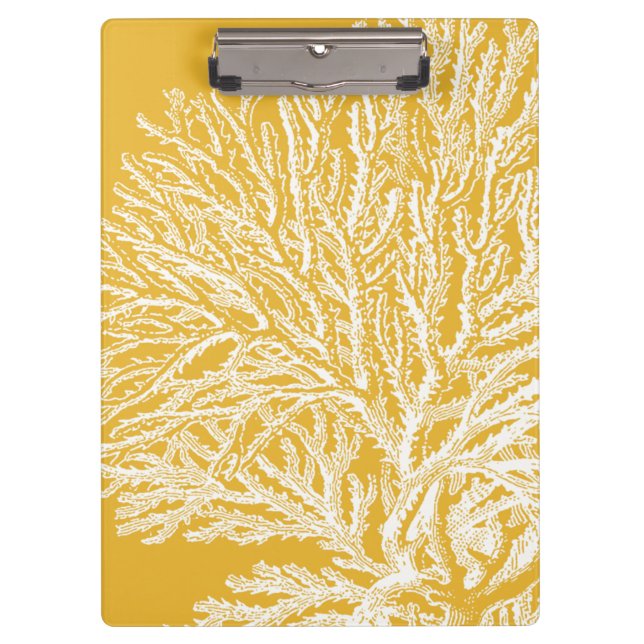 Yellow and White Coral Clipboard (Front)