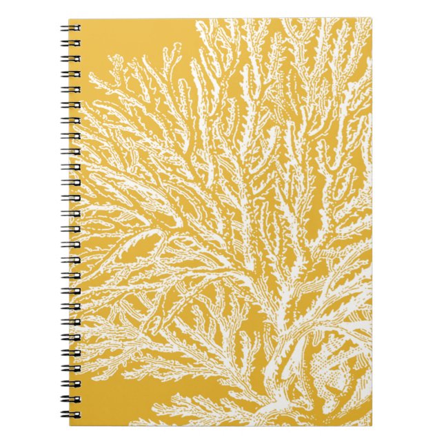 Yellow and White Coral Notebook (Front)