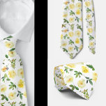 Yellow and White Cream Roses Neck Tie Necktie<br><div class="desc">This beautiful floral neck tie features yellow and cream with white roses. Perfect for the groomsmen at your wedding or just a nice must-have necktie to have hanging in your closet. Moshiach Now!</div>