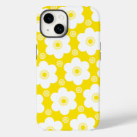 Yellow and White Daisies and Polka Dots