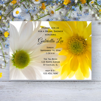 Yellow and White Daisies Bridal Shower Invitation