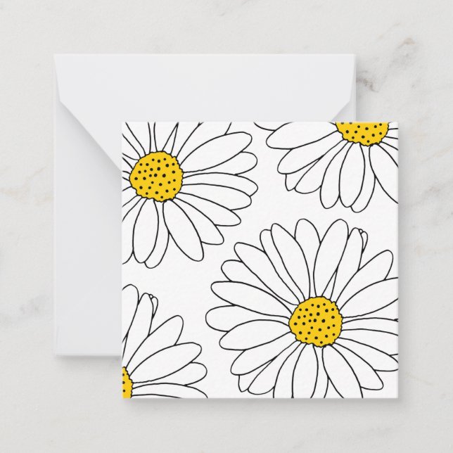 Yellow and White Daisies Card (Front)