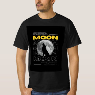 YELLOW AND WHITE DARK MOON T SHIRT