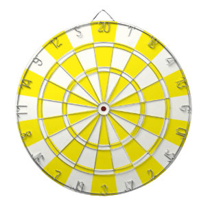 Yellow And White Dartboard