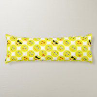 Yellow And White Emoji Pattern