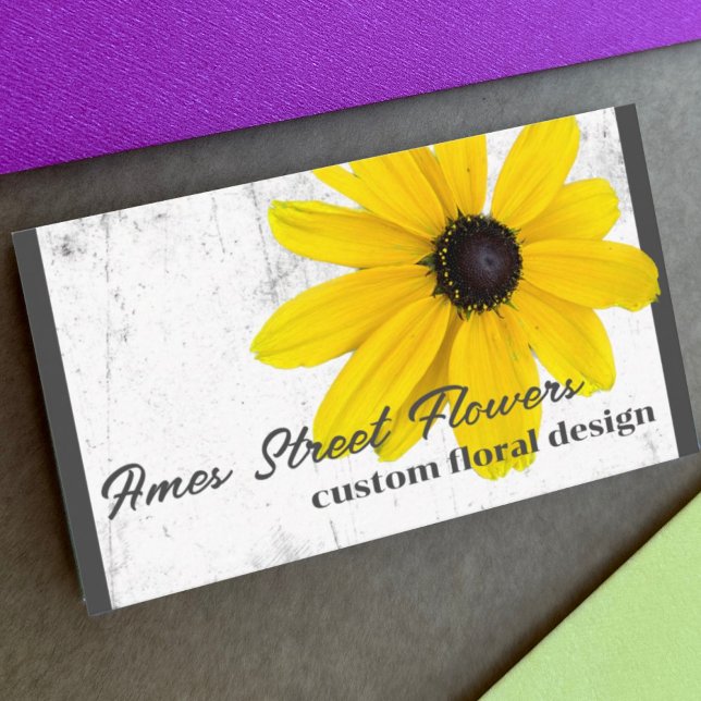 yellow and white flower for florist or other  business card (Creator Uploaded)